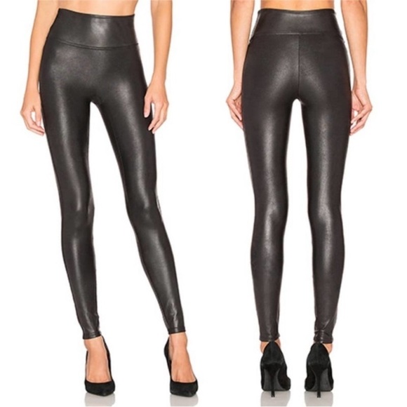 SPANX Pants - Spanx Faux Leather Black Leggings M